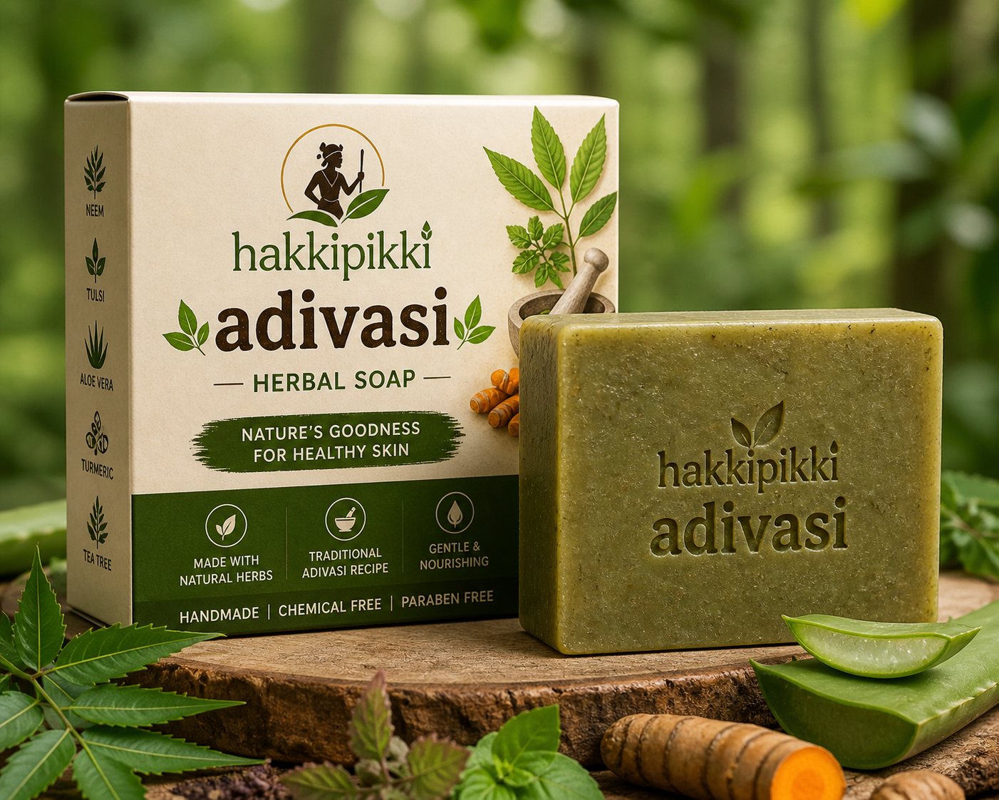 Hakkipikki Adivasi Herbal Soap (3 in 1 combo )