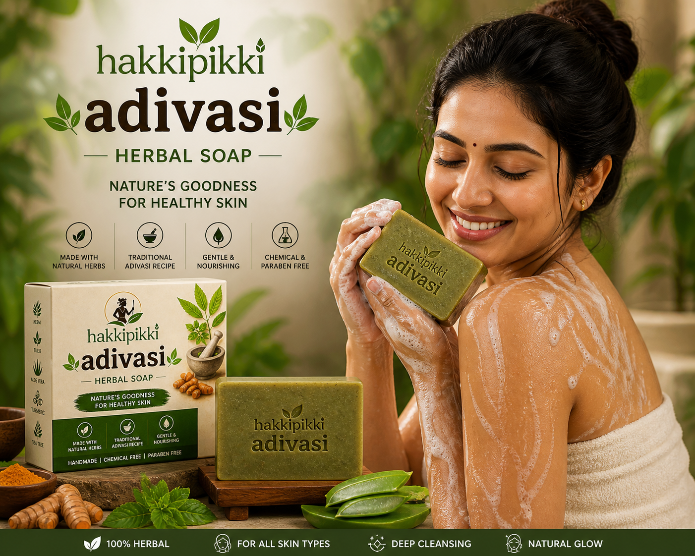 Hakkipikki Adivasi Herbal Soap (3 in 1 combo )