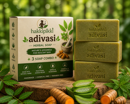 Hakkipikki Adivasi Herbal Soap (3 in 1 combo )
